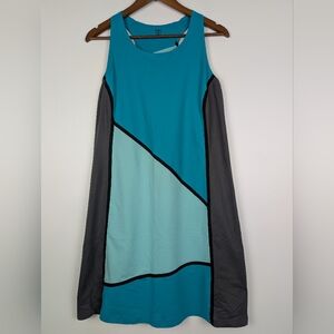 Title Nine Diamalete Colorblock Athletic Dress Sz.L Sleeveless Stretch Hiking